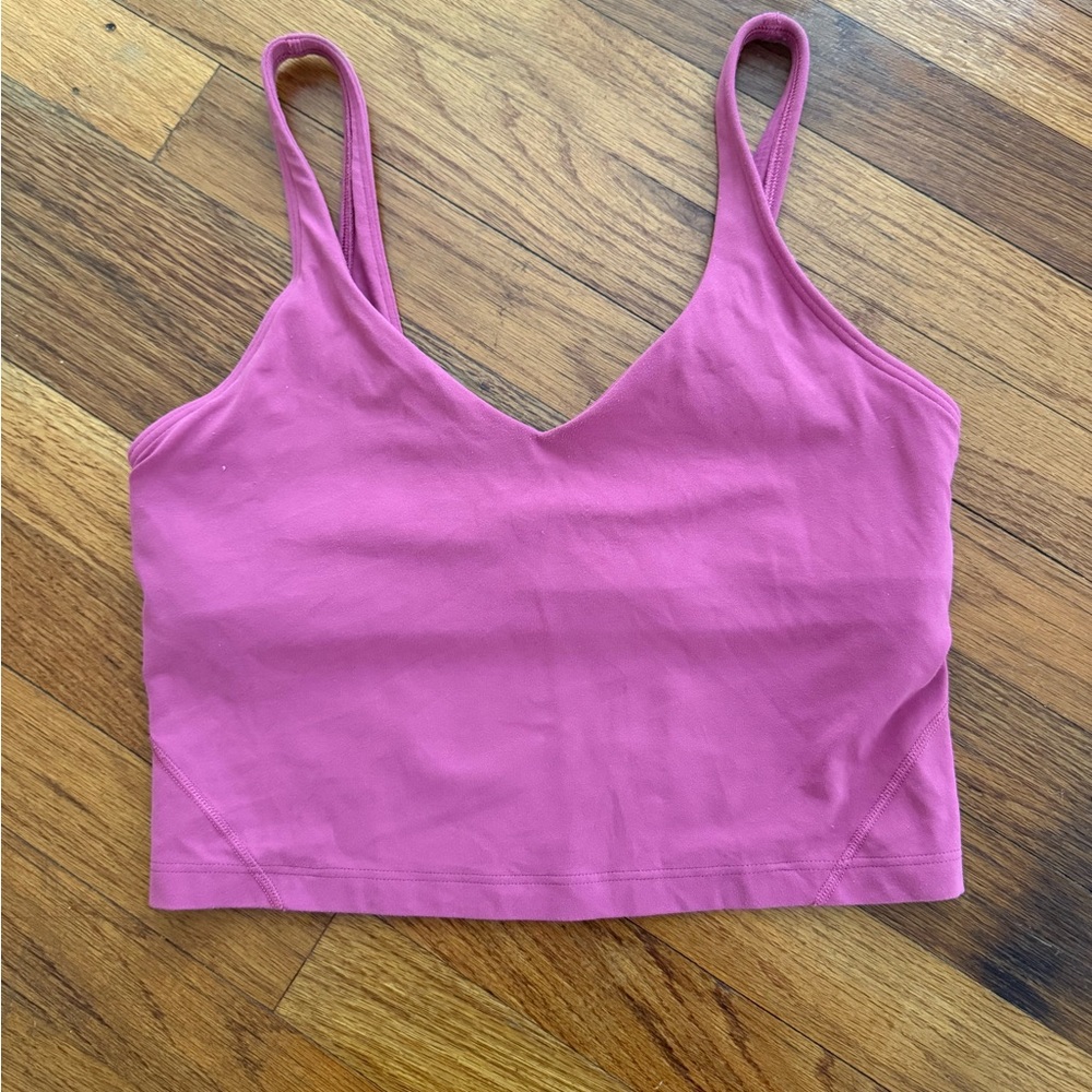 Lululemon pink lychee align tank size 8